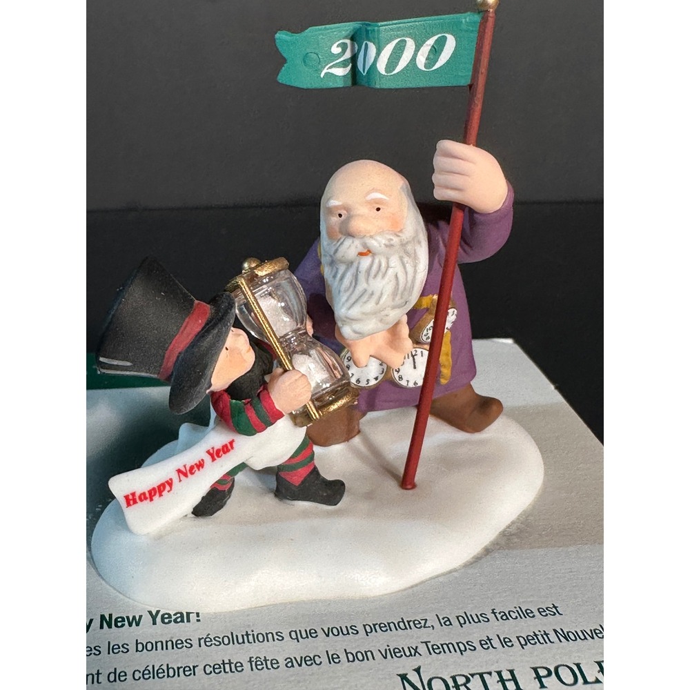 Department 56 North Pole Series Happy New Year Father Time 2000 Figurine - Picture 3 of 5